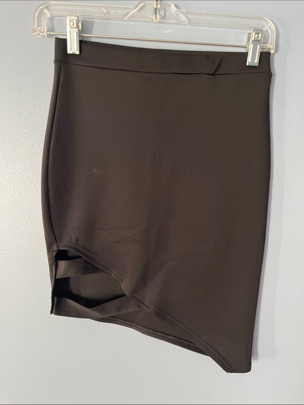 Missguided Black Asymmetrical Cutout Mini Skirt